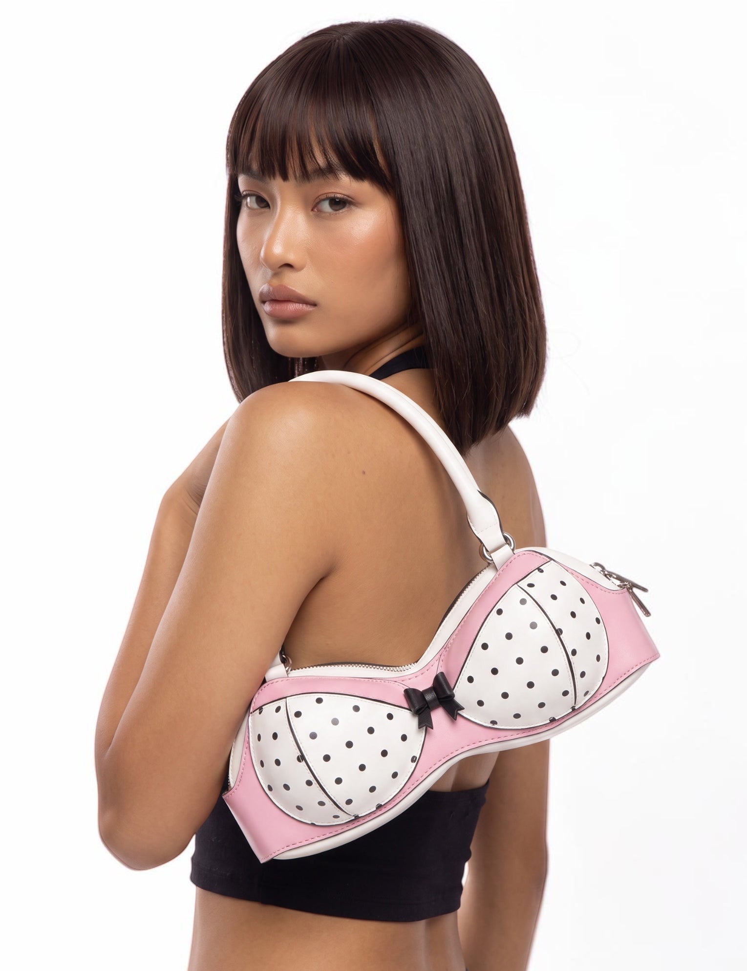 Dottie Bow Bustier Shoulder Leather Bag