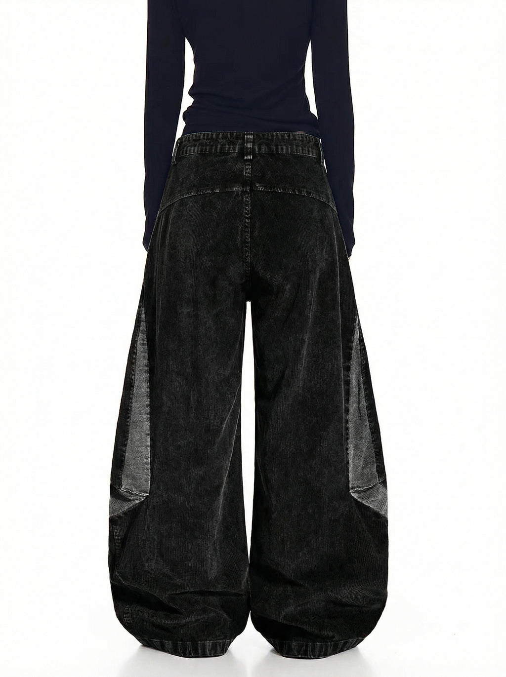 Abyssal Corduroy Sculpt Wide-Leg Pants
