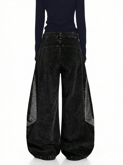 Abyssal Corduroy Sculpt Wide-Leg Pants