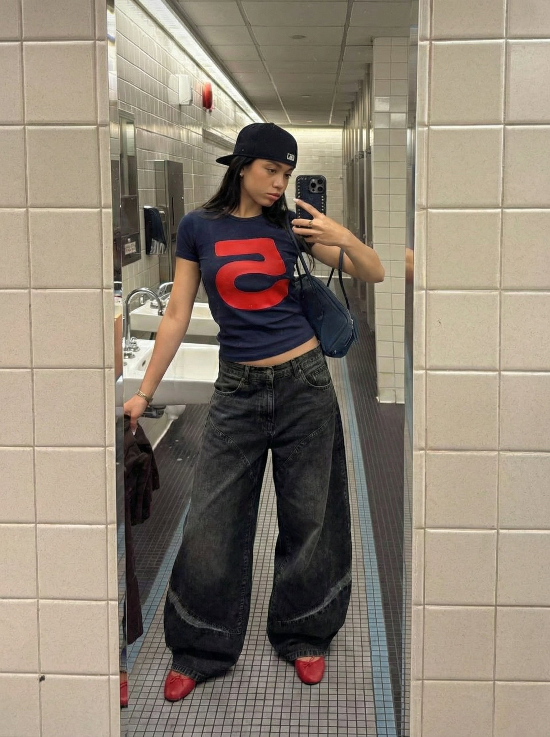 GKIKZ ABYSSAL CORDUROY SCULPT WIDE-LEG PANTS