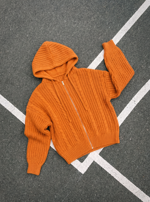 Chunky Knit Hooded Zipper - Cozy Limited Edition