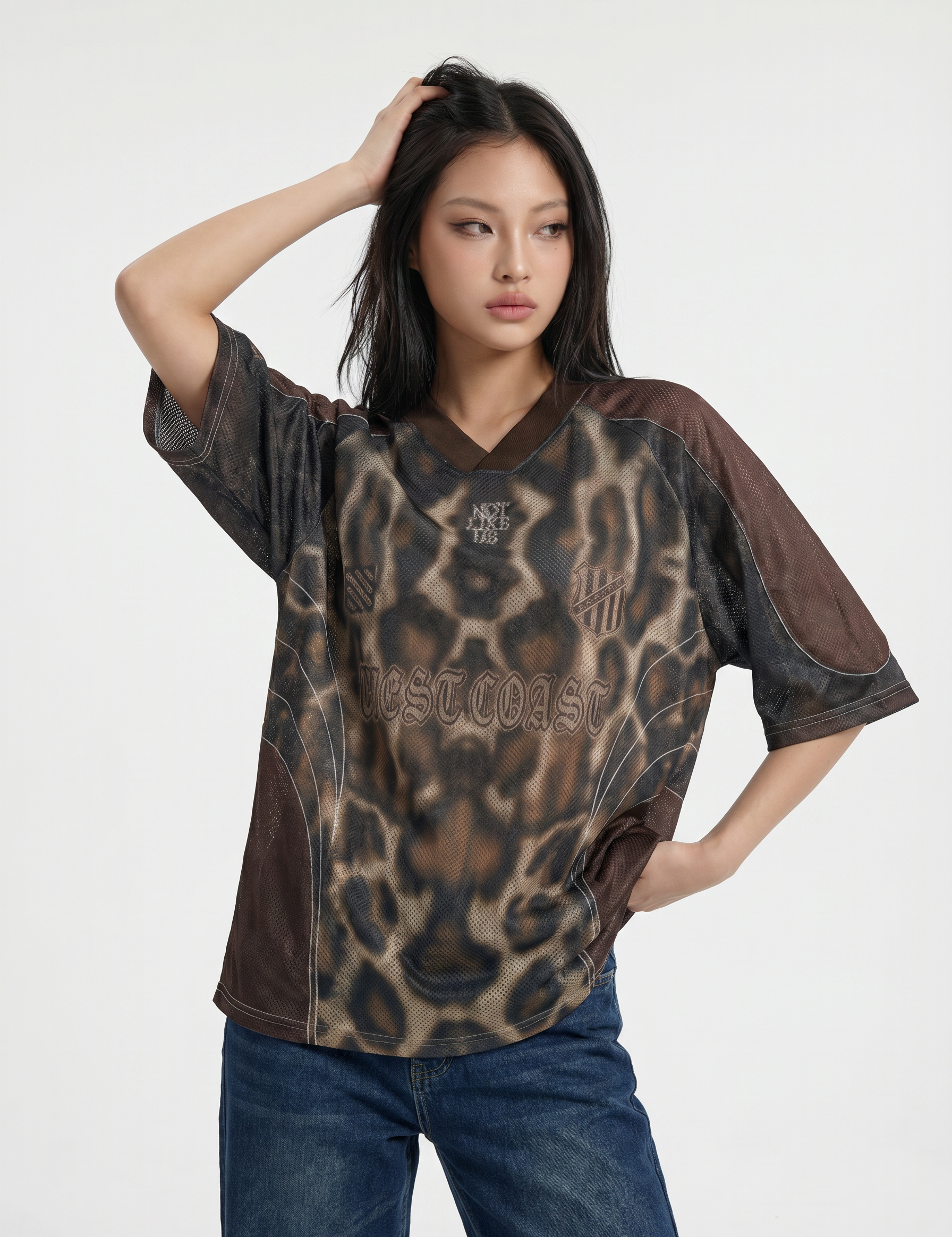 Not Like Us 77 print street-style jersey