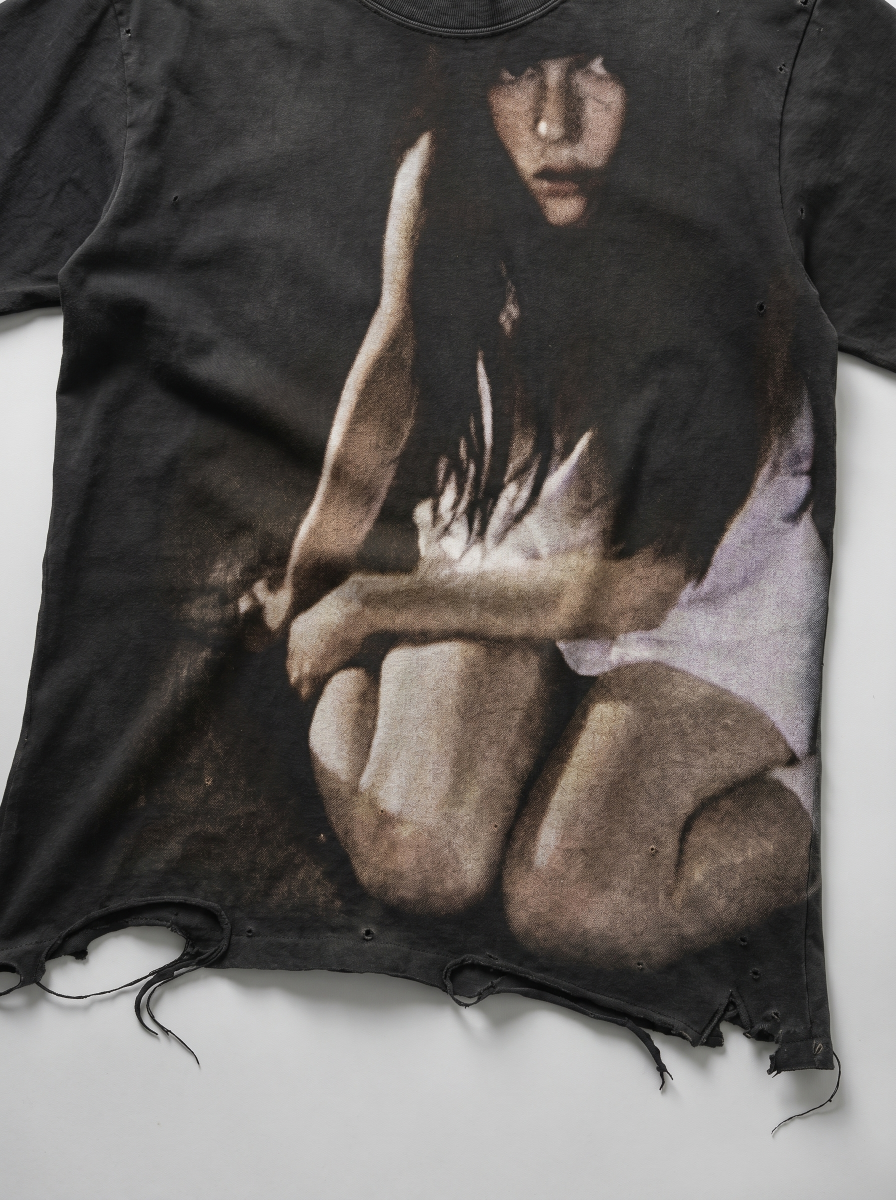 "Too Lonely" Washed Distressed Short-Sleeve Tees