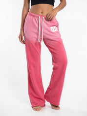Flared-Hem Drawstring Cotton Trouser