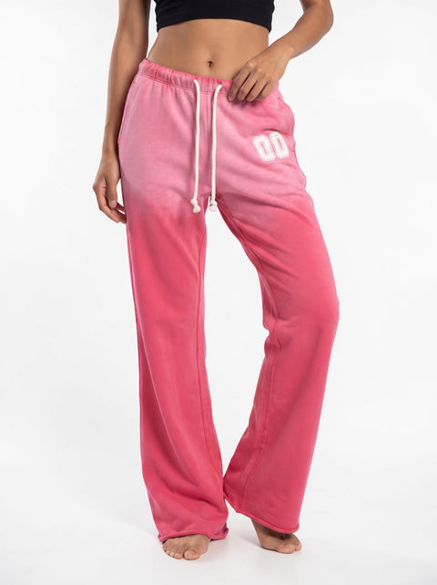 Flared-Hem Drawstring Cotton Trouser