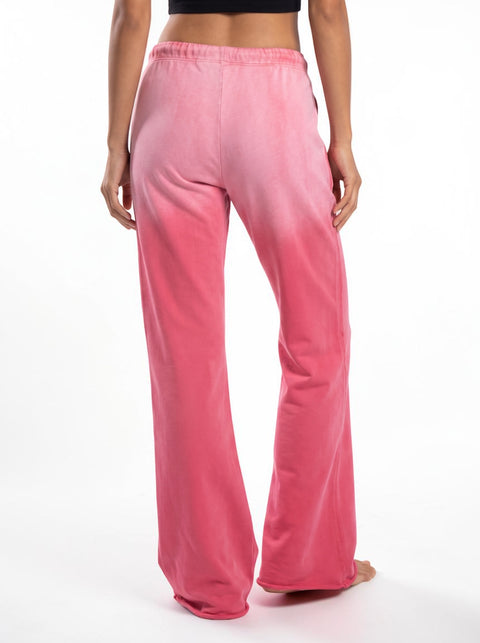 Flared-Hem Drawstring Cotton Trouser
