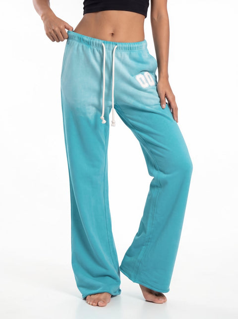 Flared-Hem Drawstring Cotton Trouser