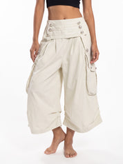 Ornate Round Filigree Wide-leg Capri