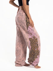 Leopard Patchwork Rivet Sweatpant