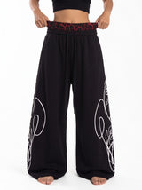 Red Leopard | White Frost | Black Air Dual Waist Cotton Sweatpants