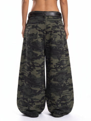 Rhinestone Camo Utility Cargo Pant