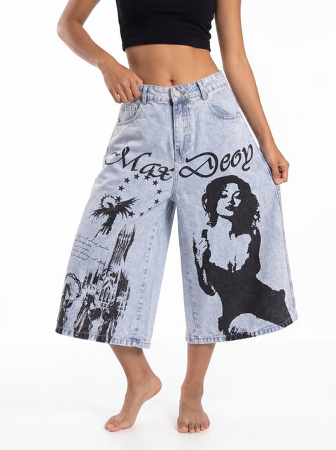Max Deoy Washed Denim Jorts