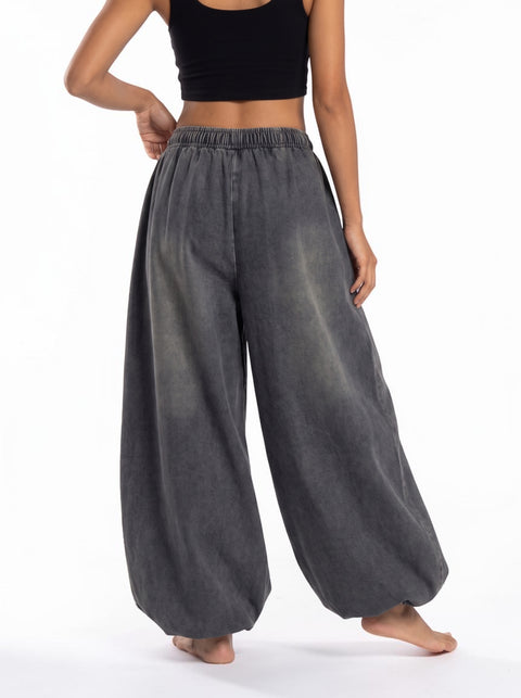 Machete-Cut Loose Casual Pant
