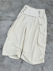 Ornate Round Filigree Wide-leg Capri