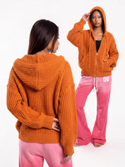 Chunky Knit Hooded Zipper - Cozy Limited Edition