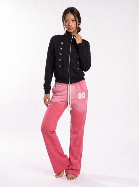 Ornate Round Filigree Zip-Up Jacket - Black