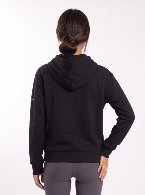 Double-Breasted Embroidered Hooded Cardigan
