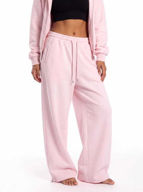 Baby-Pink Detachable Fur-Trim Full Body Set