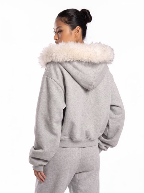 Cloudline Fur-Trim Hoodie & Jogger Separates