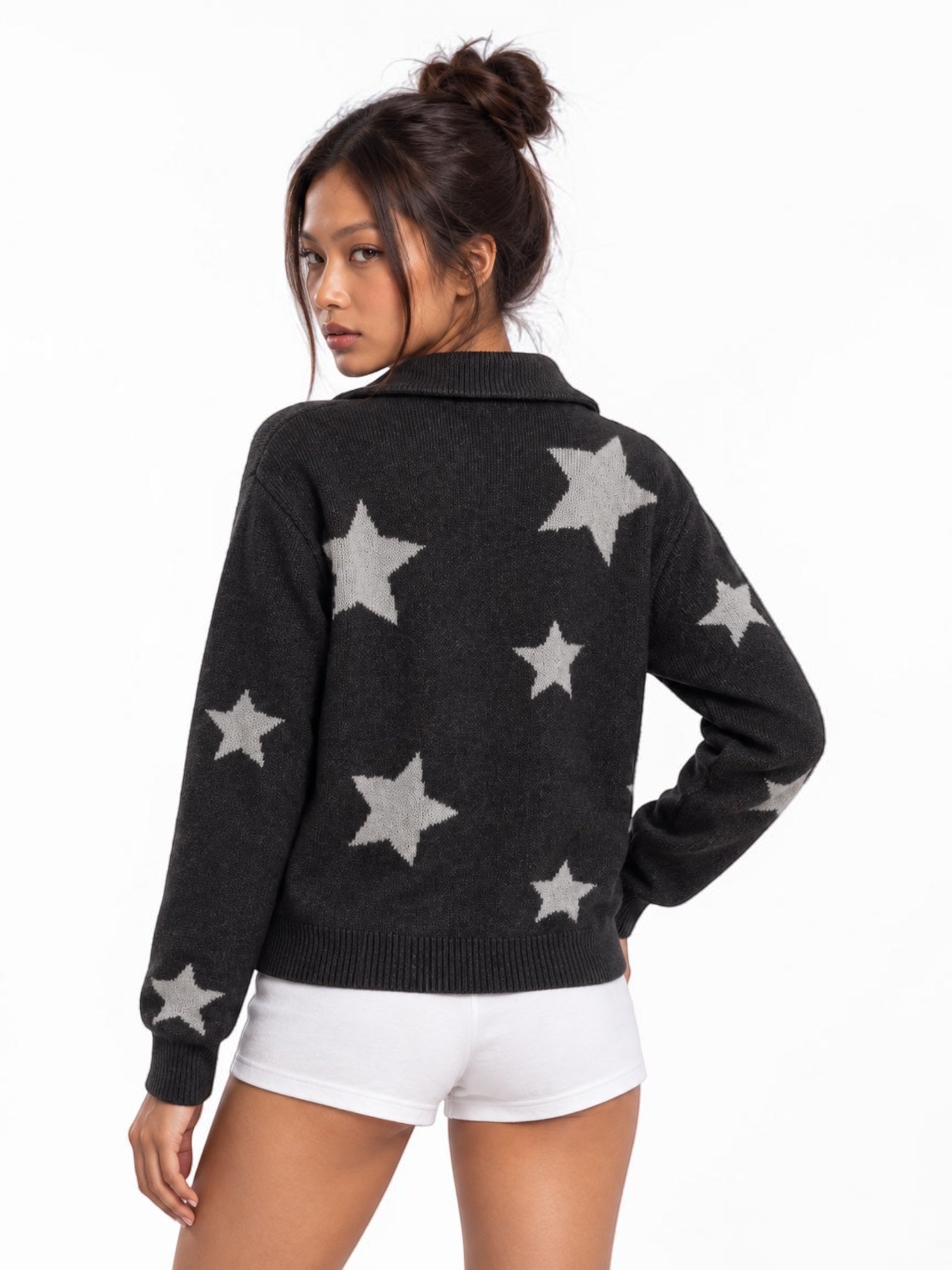Stargaze Zip-Up Knit Cardigan