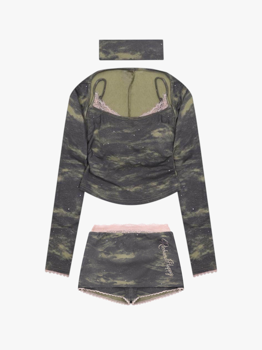 GKIKZ RHINESTONE SHAWL SLING 3PC'S SUIT