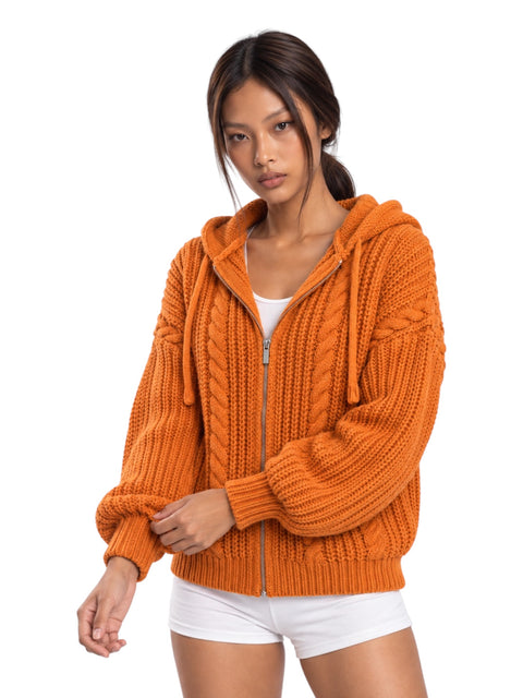 Chunky Knit Hooded Zipper - Cozy Limited Edition