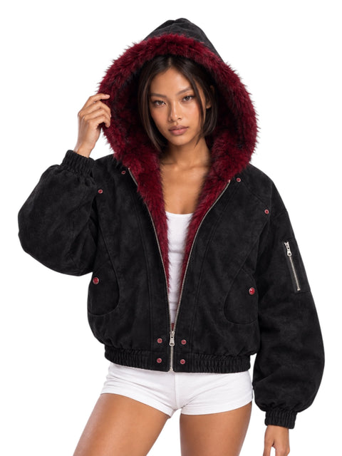 Mountain Craving Thickened Fur Jacket - Bloody Fur Edition