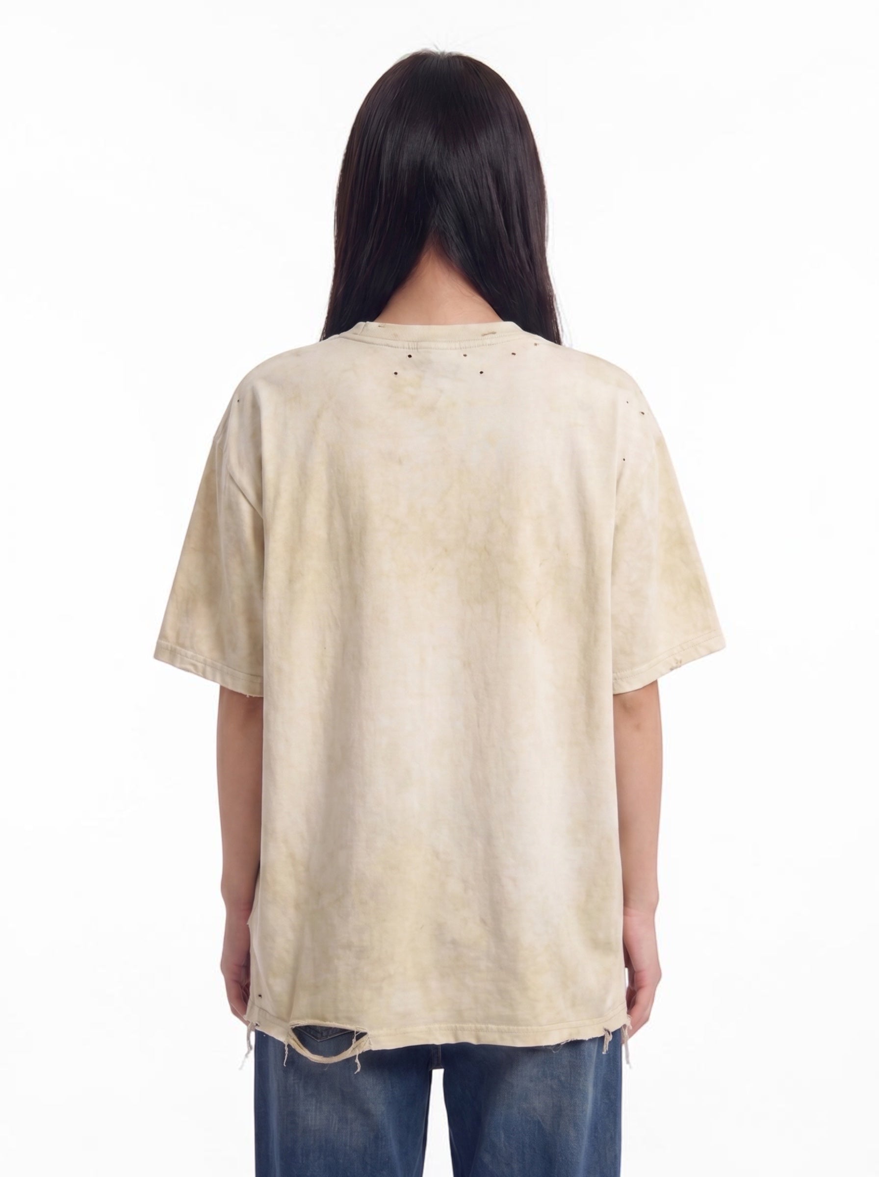 Lucky distressed and destroyed graphic tee — women's streetwear