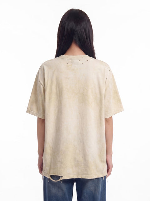 "Lucky" Distressed and Destroyed Tees