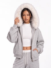 Cloudline Fur-Trim Hoodie & Jogger Separates
