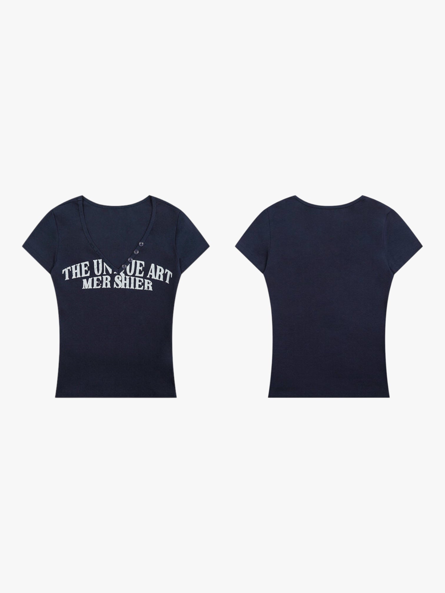 [25SS NEW ARRIVAL] GKIKZ RETRO V-NECK SLIM FIT TEES