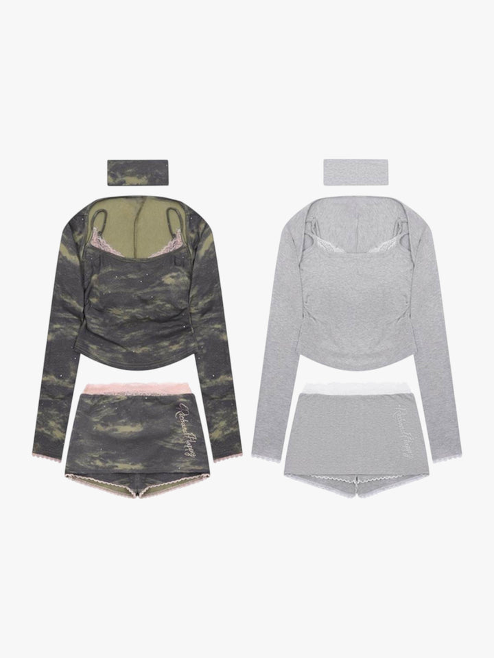 GKIKZ RHINESTONE SHAWL SLING 3PC'S SUIT