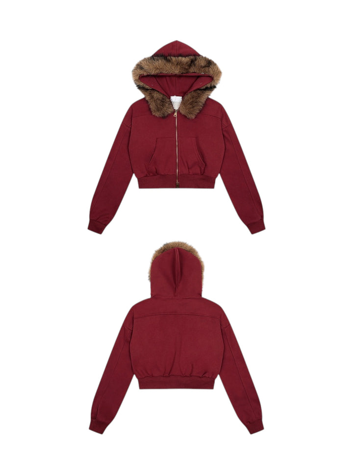 GKIKZ FOX FLARE ZIP-UP HOODIE
