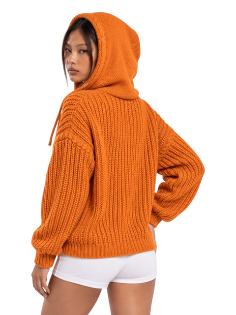Chunky Knit Hooded Zipper - Cozy Limited Edition