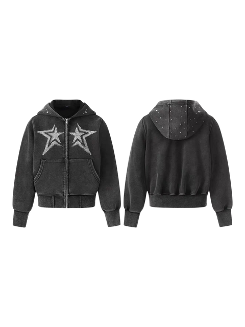 Stargazer Rhinestone Hoodie - Cozy Limited Edition