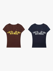 [25SS NEW ARRIVAL] GKIKZ RETRO V-NECK SLIM FIT TEES