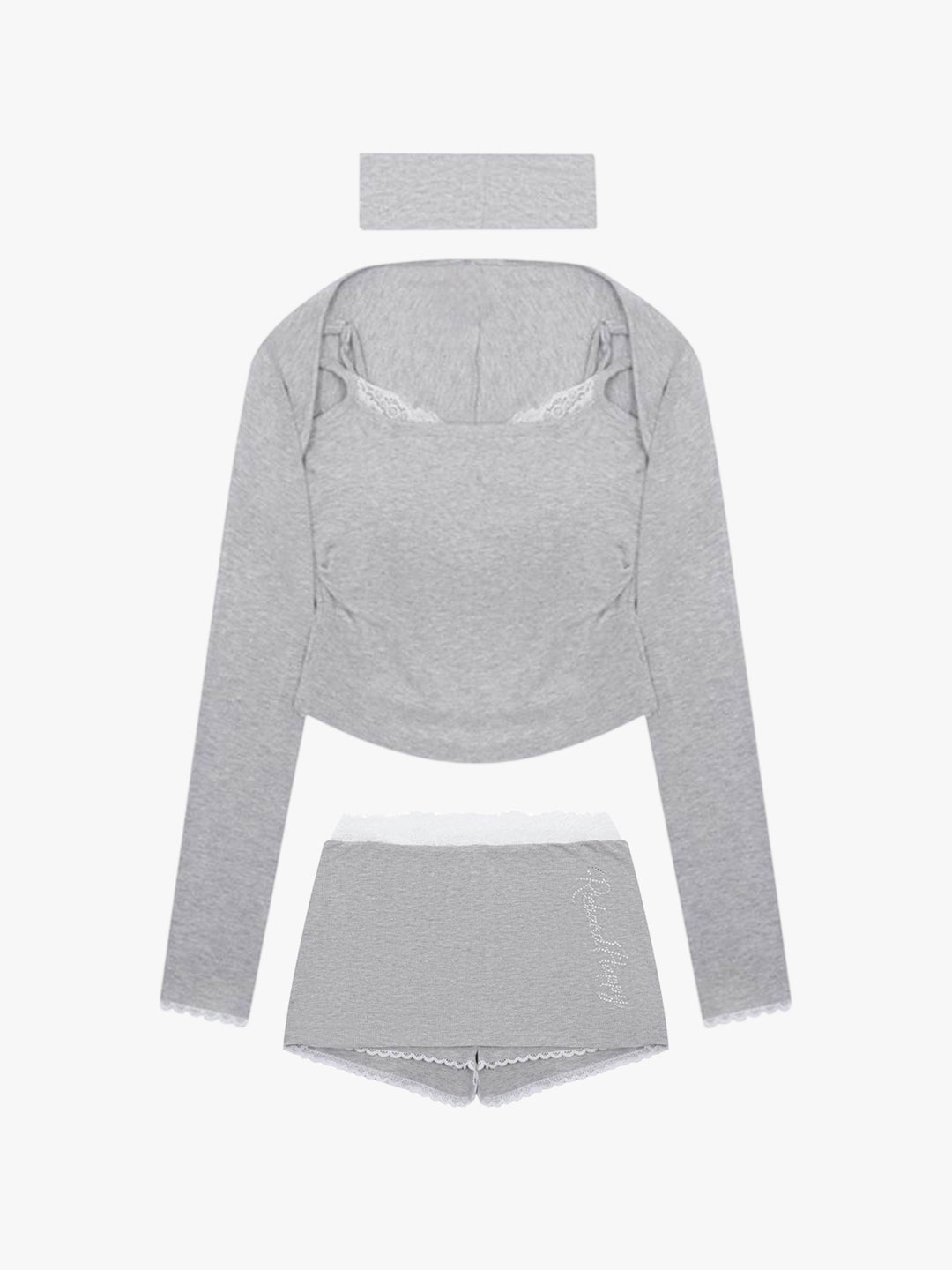 GKIKZ RHINESTONE SHAWL SLING 3PC'S SUIT