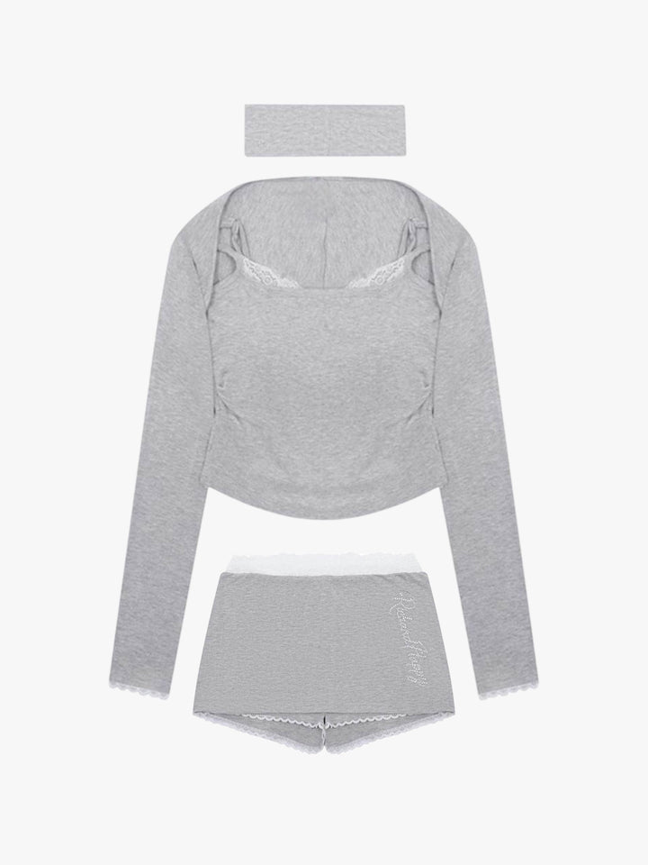 GKIKZ RHINESTONE SHAWL SLING 3PC'S SUIT