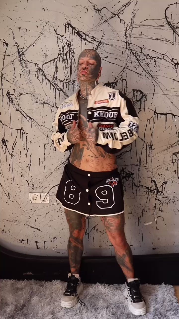 [25SS RESTOCKS] GKIKZ MOUDT KKOUB MOTOSPORTS JACKET (BLACK/BLUE)