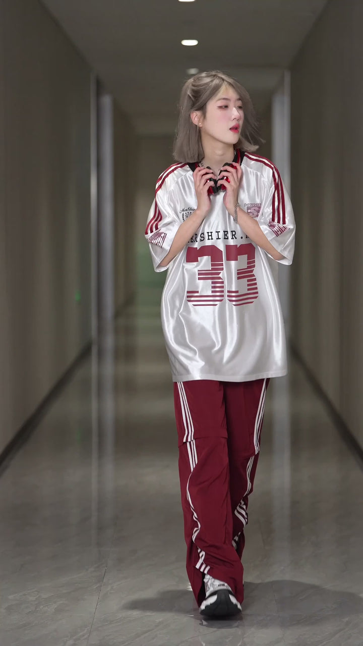 [25SS RESTOCKS] GKIKZ TRI-STRIPE CURVE DETACHABLE WIDE LEG PANTS