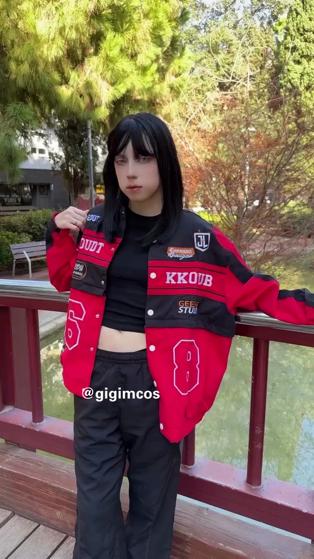 [25SS RESTOCKS] GKIKZ MOUDT KKOUB MOTOSPORTS JACKET (RED/PINK)