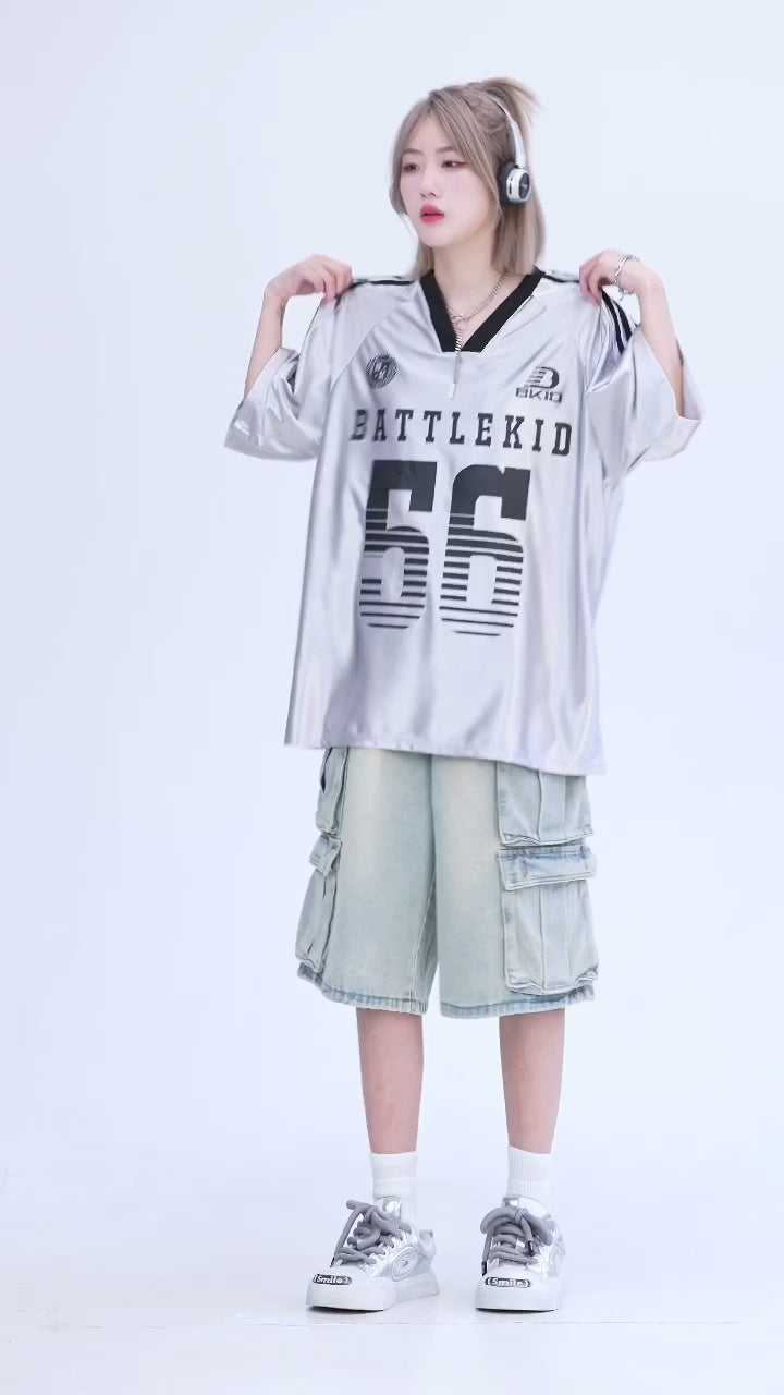 Raglan Sleeve Ice Oversized Jersey