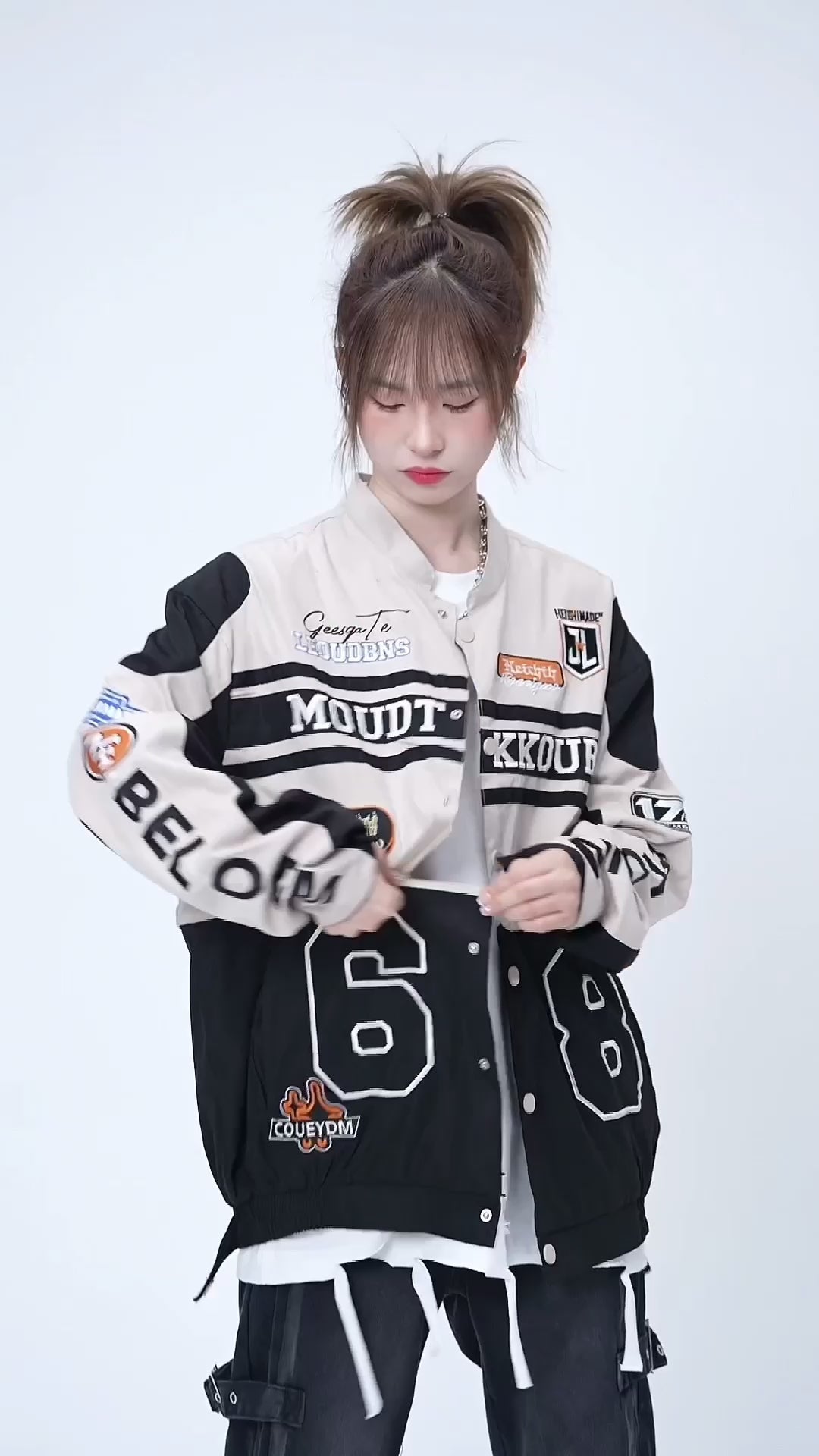 [25SS RESTOCKS] GKIKZ MOUDT KKOUB MOTOSPORTS JACKET (BLACK/BLUE)