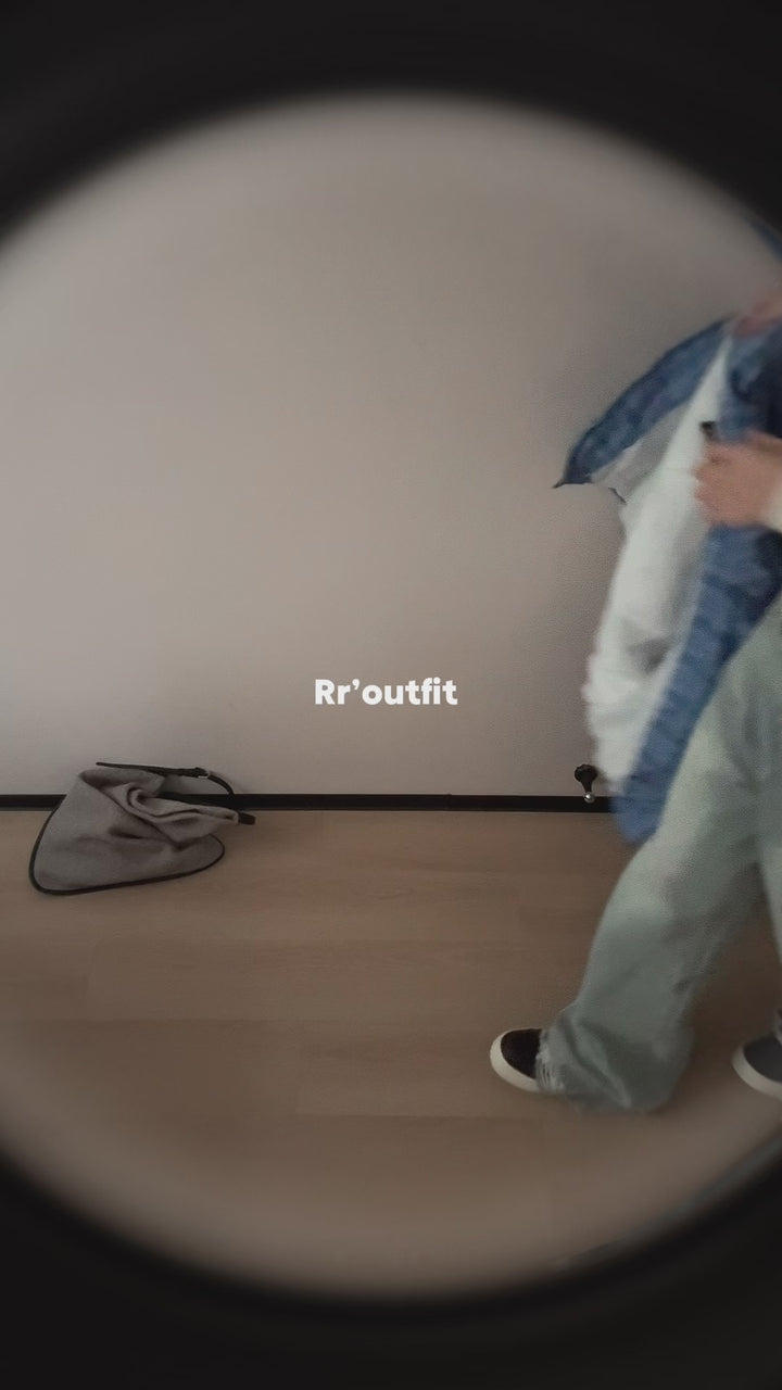 GKIKZ RETRO PLAID SHORT PUFFER JACKET