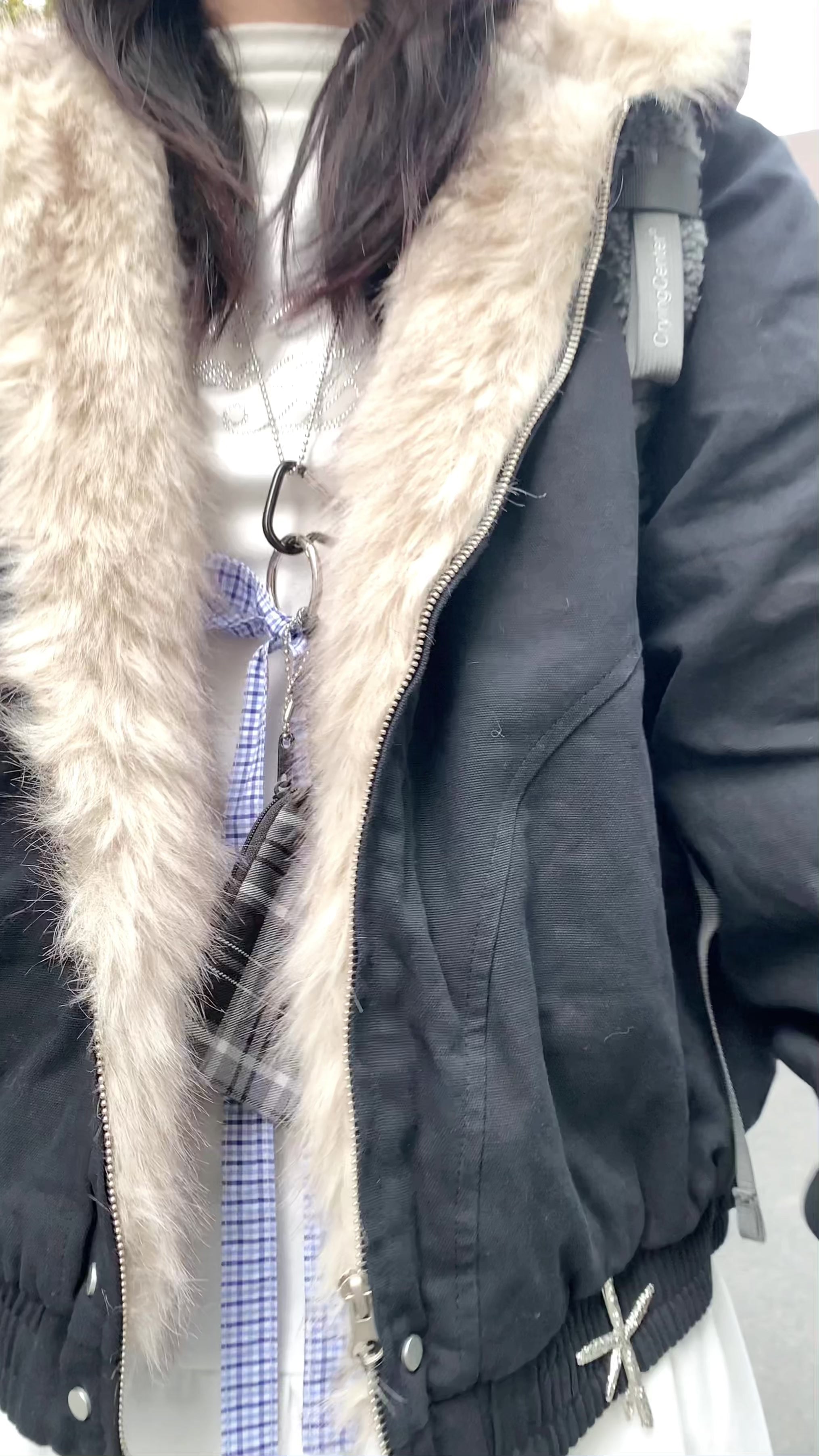 Mountain Carving Thickened Fur Jacket