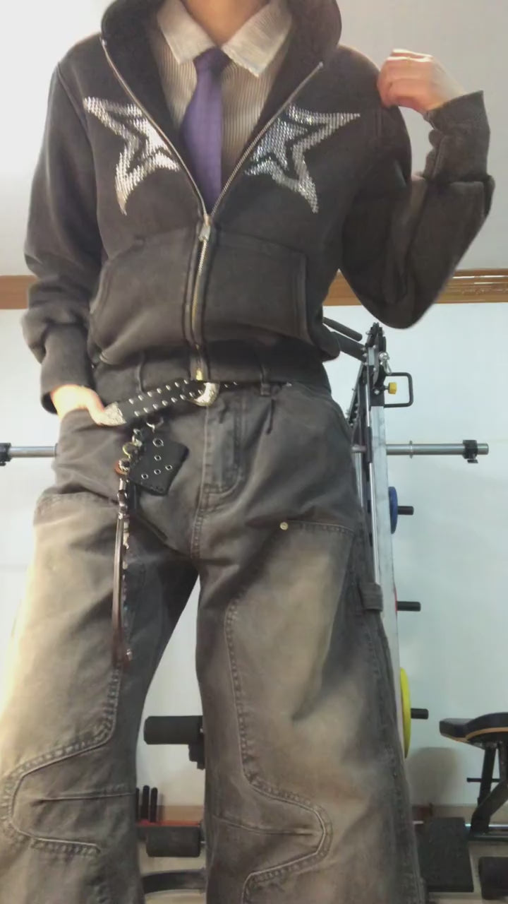 GKIKZ STARGAZER RHINESTONE HOODIE - COZY LIMITED EDITION