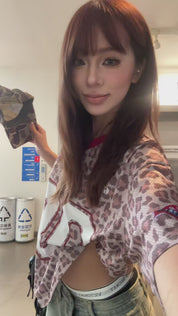 09 Leopard V-Neck Jersey
