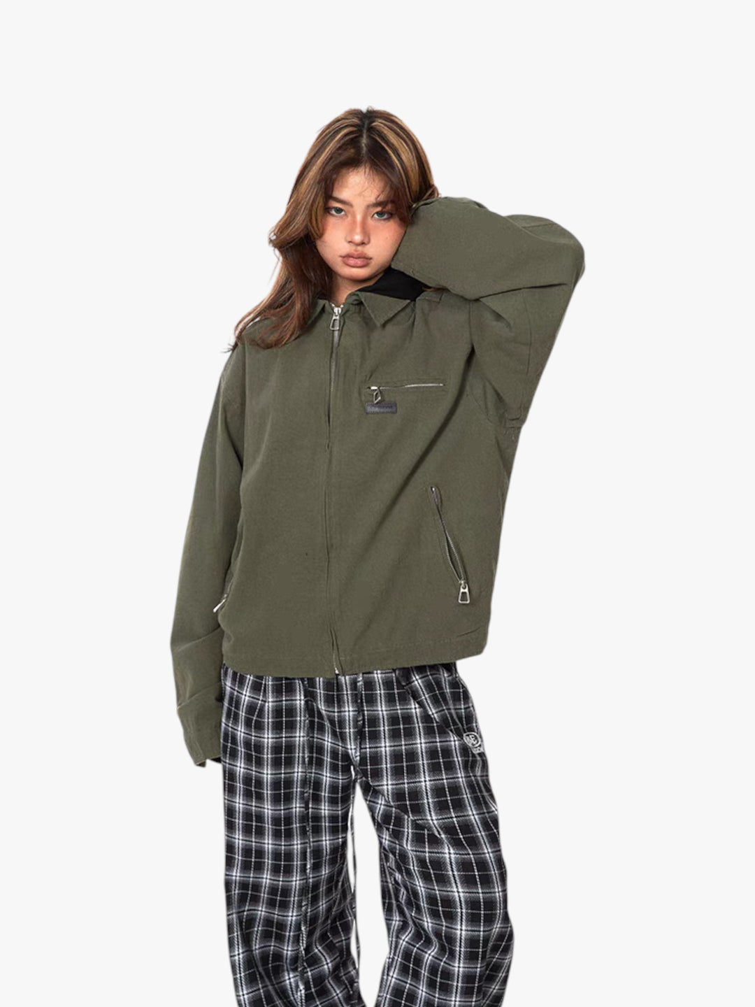 GKIKZ DIFFERENT HOOD MOTORCYCLE JACKET