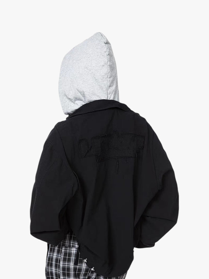 GKIKZ DIFFERENT HOOD MOTORCYCLE JACKET