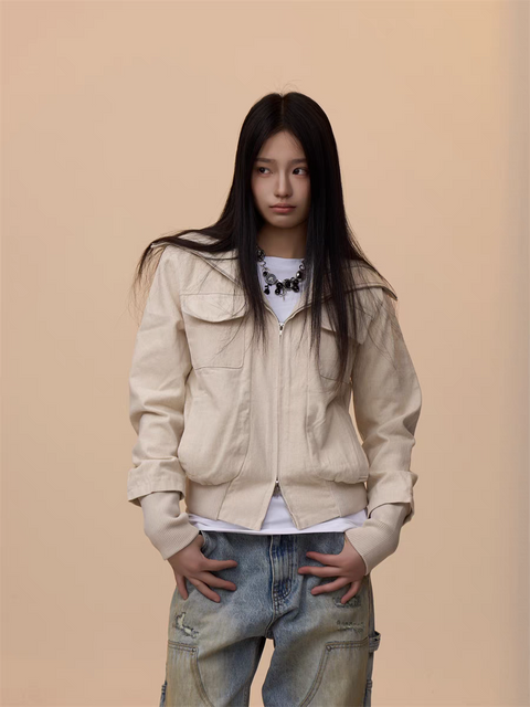 [VALENTINE SPECIAL] GKIKZ CORDUROY UTILITY JACKET